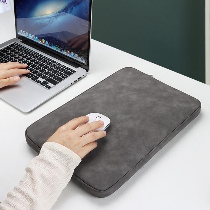 Bild 5,  Läder Laptop Sleeve Med Mjukt Foder 14-15.4