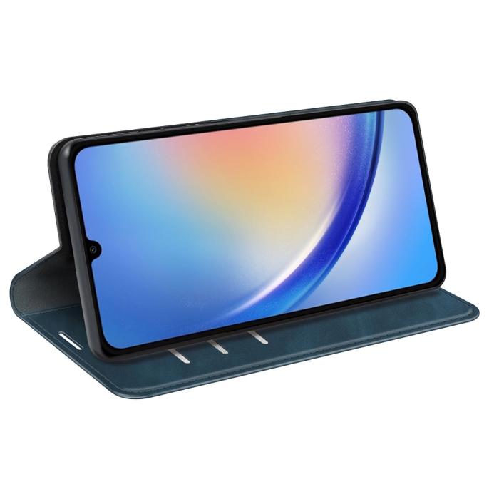 Bild 3,  Samsung Galaxy A35 5G Fodral Flip Skin Touch Blå - Teknikhallen.se