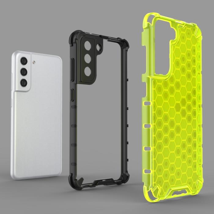 Bild 3,  Samsung Galaxy S21 FE Skal Armor Honeycomb Textur Svart - Teknikhallen.se