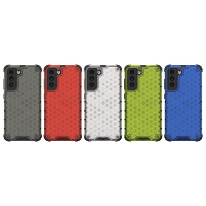 Bild 5,  Samsung Galaxy S21 FE Skal Armor Honeycomb Textur Svart - Teknikhallen.se