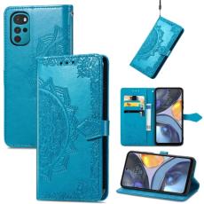  Motorola Moto G22 Fodral Mandala L&auml;der Bl&aring; - Teknikhallen.se