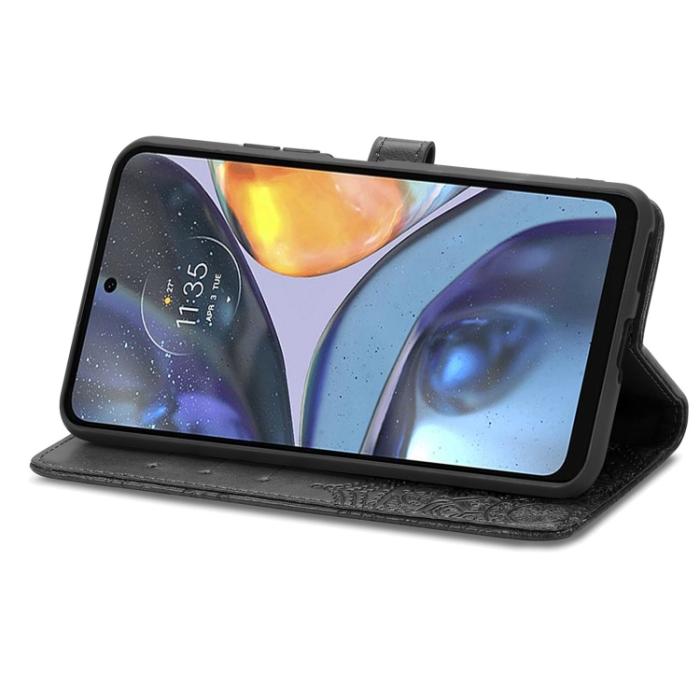 Bild 4,  Motorola Moto G22 Fodral Mandala Läder Svart - Teknikhallen.se
