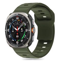 Tech-Protect Tech-Protect Galaxy Watch Ultra 47 mm Armband Silicone Line Olive Green - Teknikhallen.se