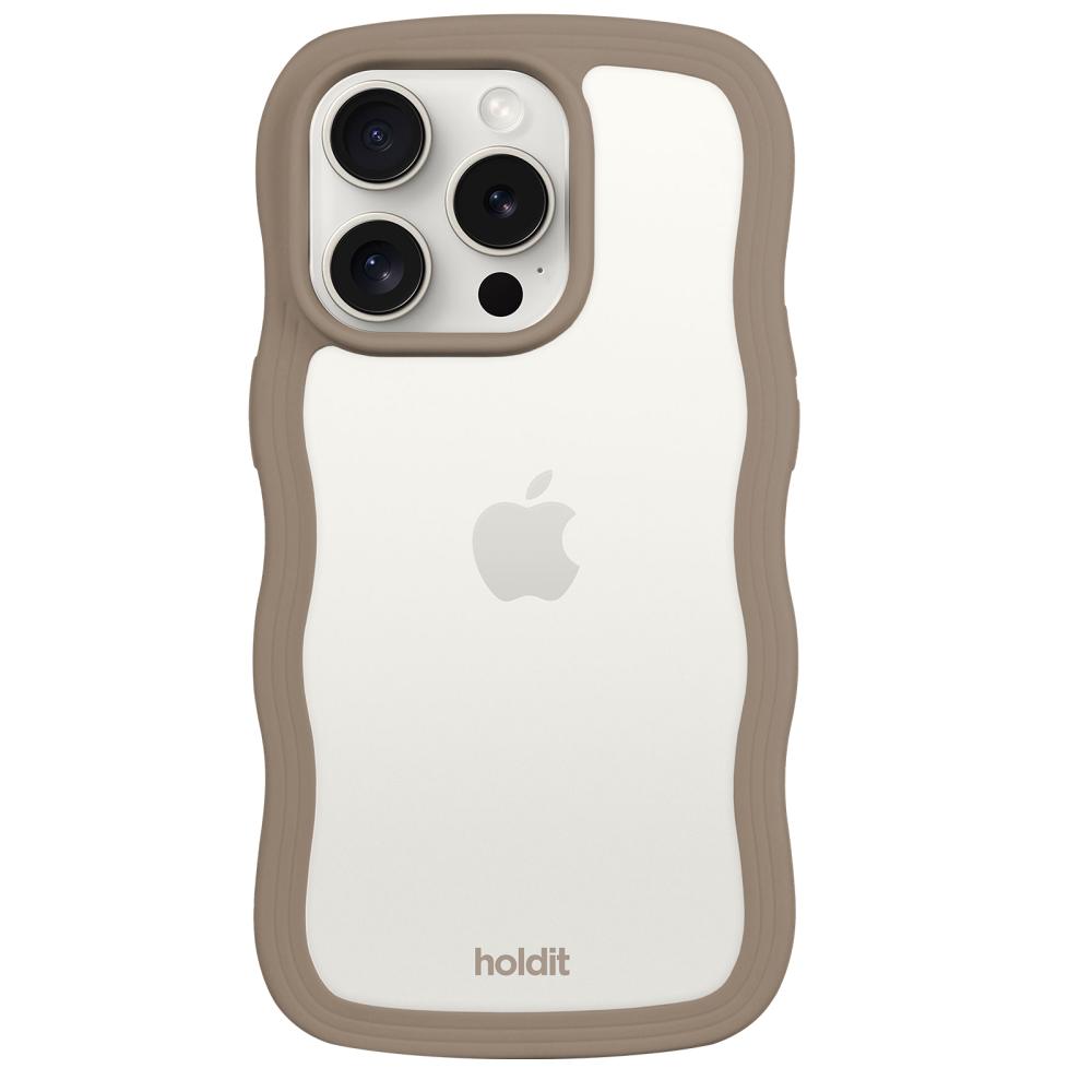 holdit holdit iPhone 14 Pro Max Skal Wavy Mocha Brown Transparent - Teknikhallen.se