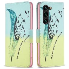  Galaxy S25 Plus / S24 Plus Fodral Med Tryck Fj&auml;der/F&aring;glar - Teknikhallen.se