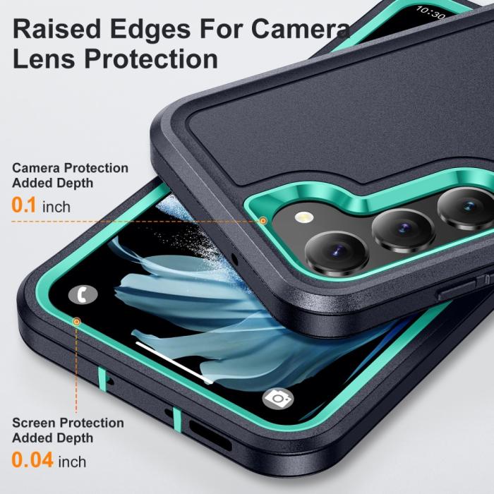 Bild 4,  Galaxy S25 Plus / S24 Plus Skal Xtreme Shockproof Svart/Cyan - Teknikhallen.se