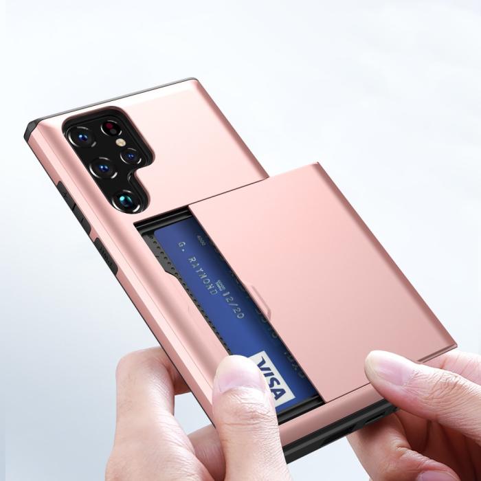 Bild 3,  Samsung Galaxy S24 Ultra Skal Med Kortfack Roséguld - Teknikhallen.se