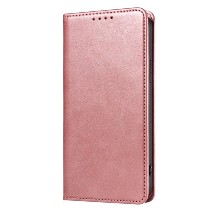 Bild 6,  iPhone 15 Plus Fodral Flip Läder Roséguld - Teknikhallen.se