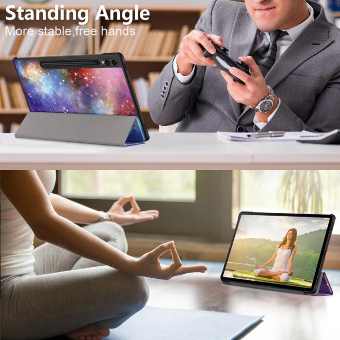 Bild 4,  Samsung Galaxy Tab S9 Plus Fodral Läder Cosmic Space - Teknikhallen.se