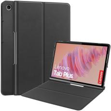  Lenovo Tab Plus Fodral L&auml;der Svart - Teknikhallen.se