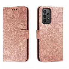  Samsung Galaxy A24 5G Fodral Med Blommigt Tryck Ros&eacute;guld - Teknikhallen.se