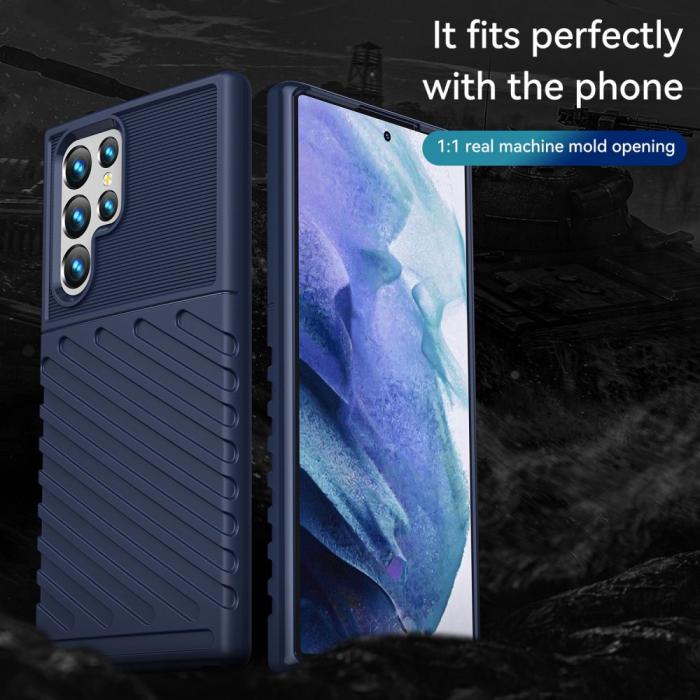 Bild 2,  Samsung Galaxy S23 Ultra Skal Twill Textur Blå - Teknikhallen.se