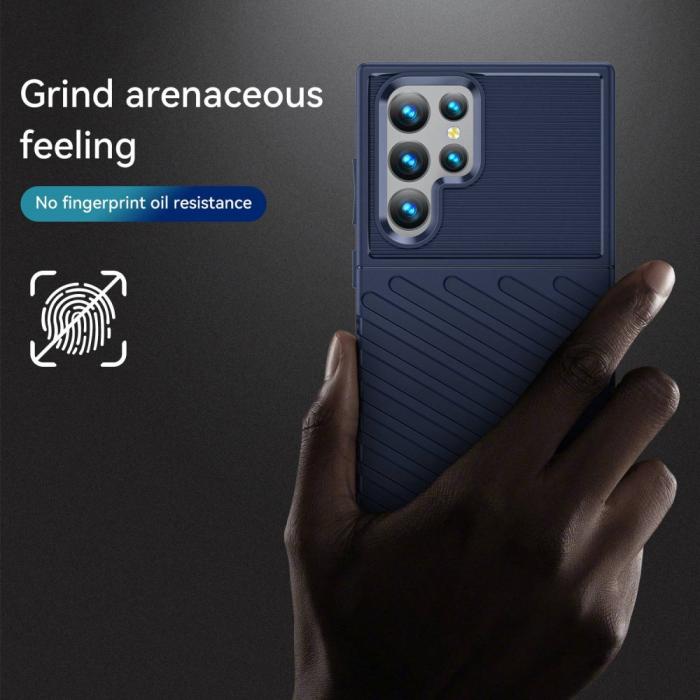Bild 3,  Samsung Galaxy S23 Ultra Skal Twill Textur Blå - Teknikhallen.se