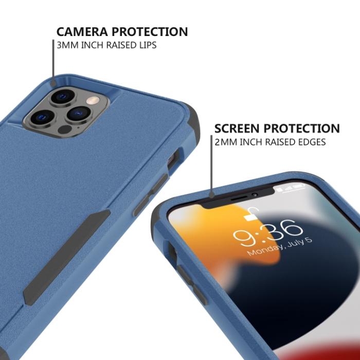 Bild 4,  iPhone 14 Pro Max Skal Shockproof Hybrid Blå/Svart - Teknikhallen.se