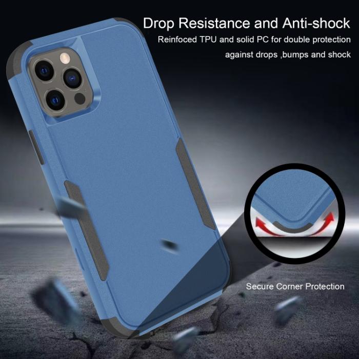 Bild 6,  iPhone 14 Pro Max Skal Shockproof Hybrid Blå/Svart - Teknikhallen.se