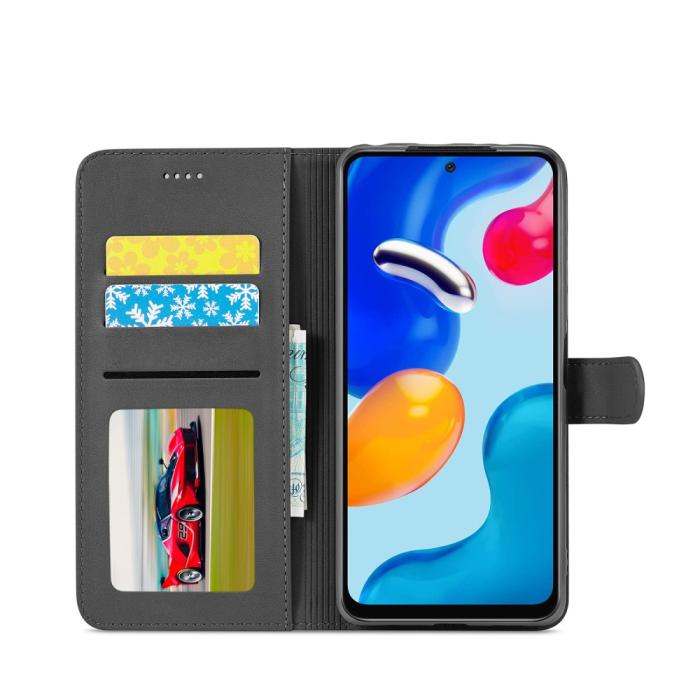 Bild 4, LC.IMEEKE LC.IMEEKE Xiaomi Redmi Note 11 Pro 5G Fodral Läder Svart - Teknikhallen.se