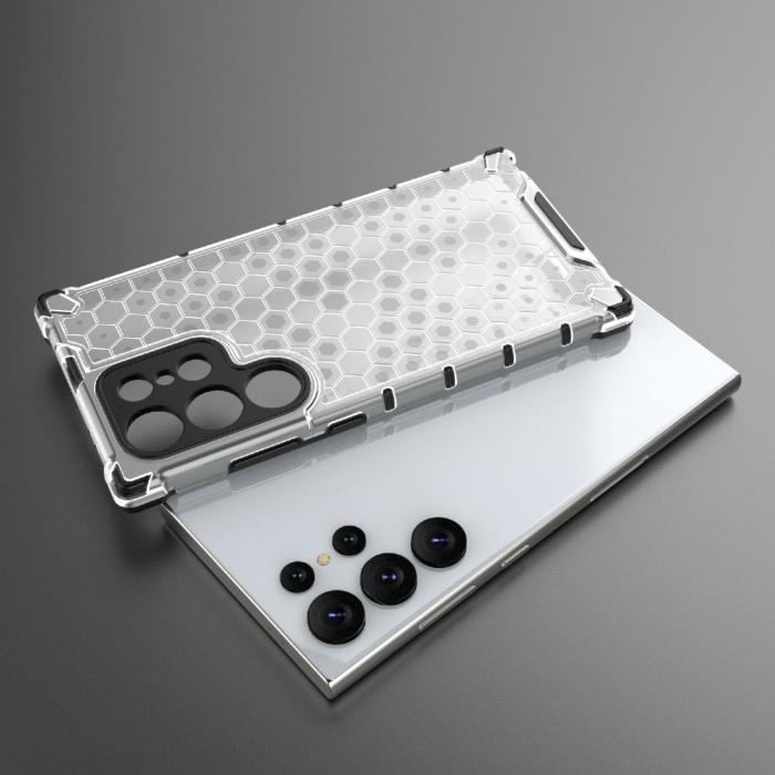 Bild 6,  Galaxy S24 Ultra Skal Honeycomb Shockproof Hybrid Grå - Teknikhallen.se