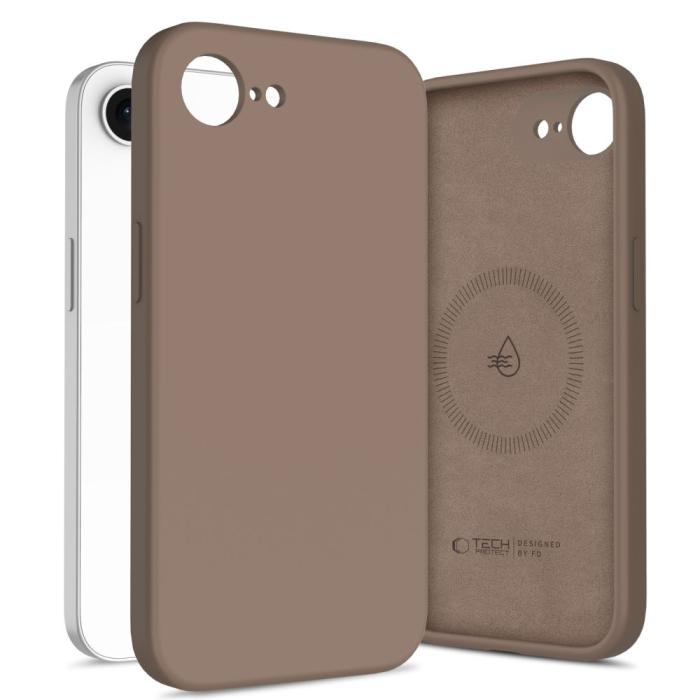 Bild 3, Tech-Protect Tech-Protect iPhone 17e/16e Skal MagSafe Silicone Chocolate Brown - Teknikhallen.se
