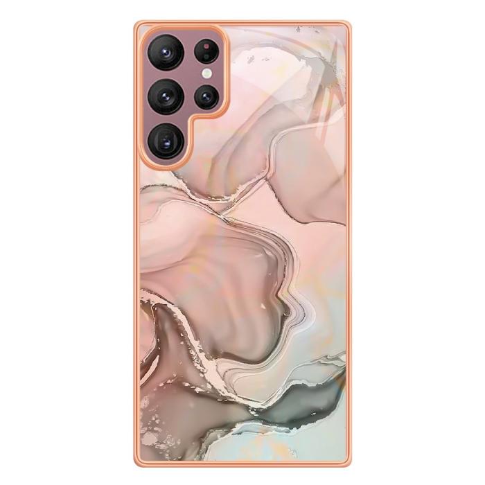 Bild 2,  Samsung Galaxy S23 Ultra Skal Marmor TPU Rosa - Teknikhallen.se