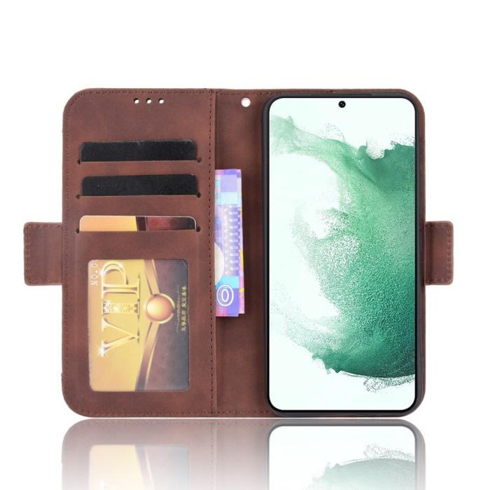 Bild 4,  Samsung Galaxy S22 Plus Fodral Avtagbart Kortfodral Brun - Teknikhallen.se