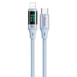 MCDODO Mcdodo 36W 1.8m PD USB-C - Lightning LED Silikon Kabel Blå - Teknikhallen.se