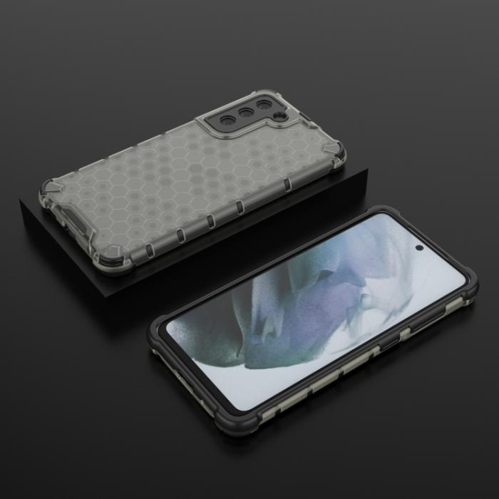 Bild 6,  Samsung Galaxy S21 FE Skal Armor Honeycomb Textur Svart - Teknikhallen.se
