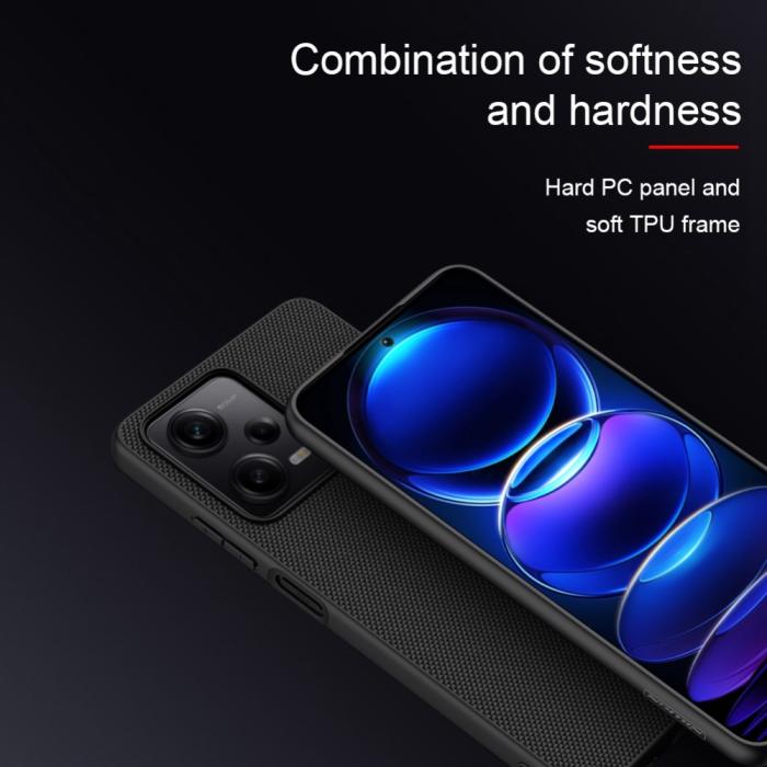Bild 6, NILLKIN NILLKIN Xiaomi Redmi Note 12 Pro 5G Skal Nylon Hybrid Svart - Teknikhallen.se