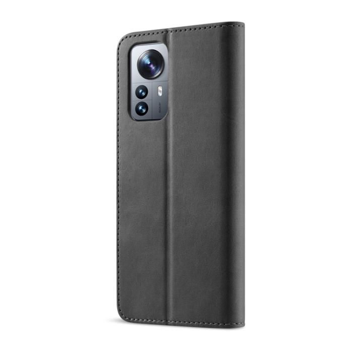 Bild 3, LC.IMEEKE LC.IMEEKE Xiaomi 12 Fodral Läder Svart - Teknikhallen.se