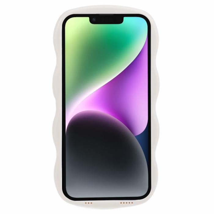 Bild 2,  iPhone 14 Mobilskal Wavy Textur Beige - Teknikhallen.se