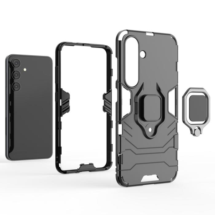 Bild 3,  Samsung Galaxy S24 Skal Ring Armor Hybrid Svart - Teknikhallen.se