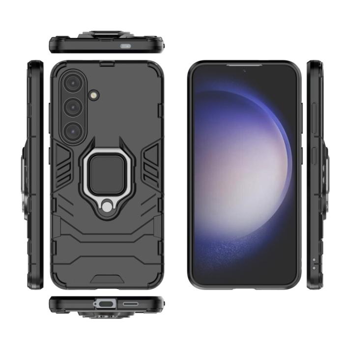 Bild 5,  Samsung Galaxy S24 Skal Ring Armor Hybrid Svart - Teknikhallen.se