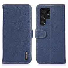 KHAZNEH KHAZNEH Samsung Galaxy S26 Ultra Fodral &Auml;kta L&auml;der Bl&aring; - Teknikhallen.se