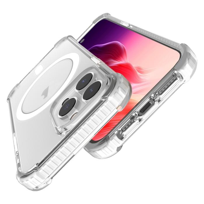 Bild 4,  iPhone 15 Pro Max Skal MagSafe Shockproof Akryl Transparent - Teknikhallen.se