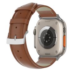 ColorPop &Auml;kta L&auml;der Armband Apple Watch 42/44/45/46/49 mm Brun - Teknikhallen.se