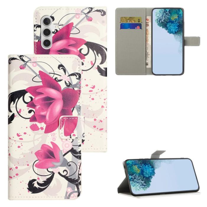 Bild 4,  Samsung Galaxy S24 FE Fodral Med Tryck Lotus Blomma - Teknikhallen.se