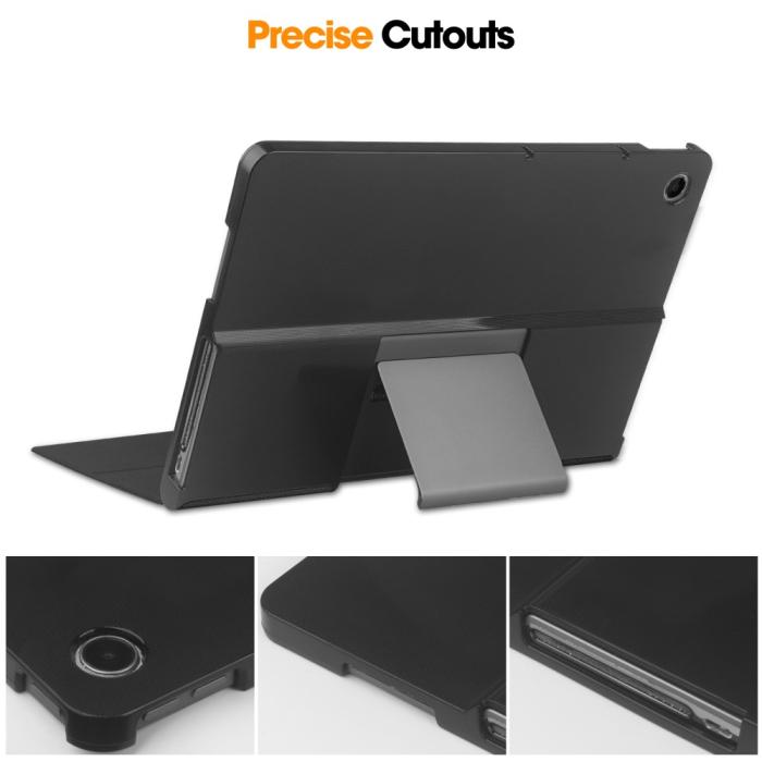 Bild 4,  Lenovo Tab Plus Fodral Läder Svart - Teknikhallen.se