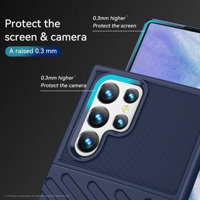 Bild 4,  Samsung Galaxy S23 Ultra Skal Twill Textur Blå - Teknikhallen.se