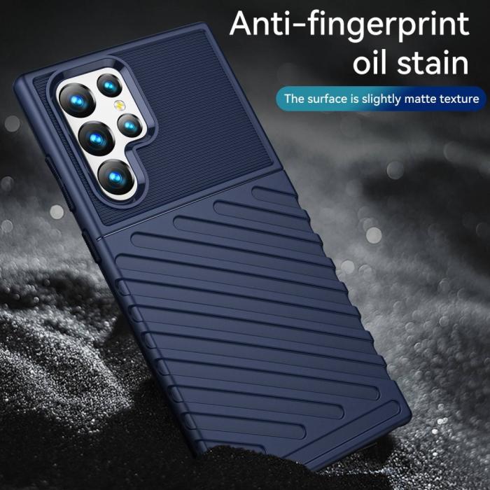 Bild 5,  Samsung Galaxy S23 Ultra Skal Twill Textur Blå - Teknikhallen.se