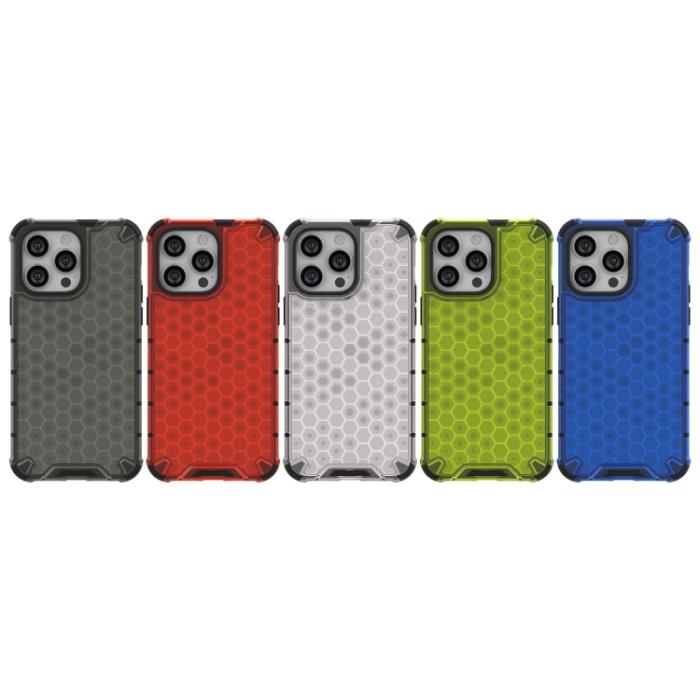 Bild 6,  iPhone 15 Pro Skal Honeycomb Shockproof Röd - Teknikhallen.se
