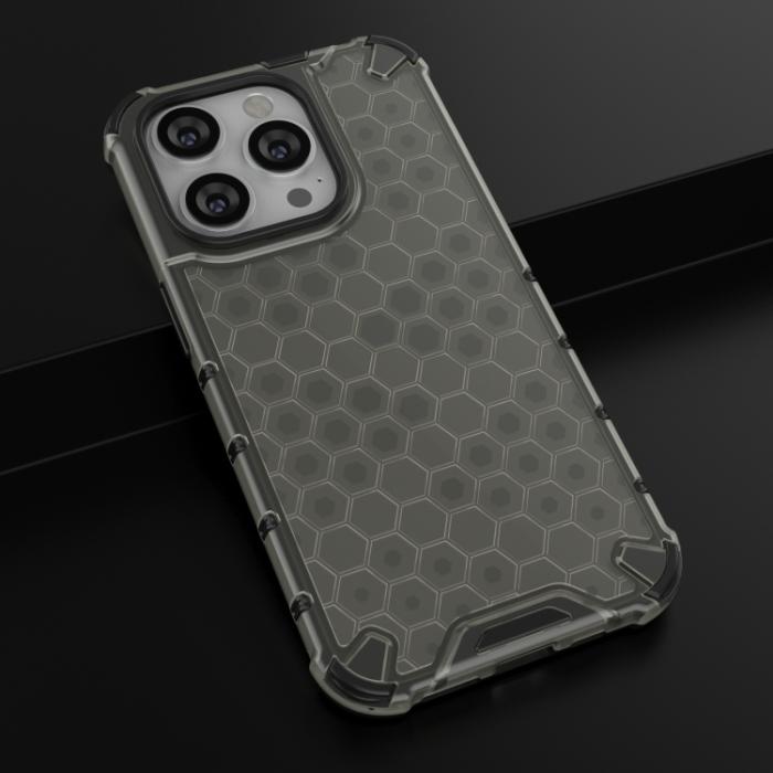Bild 2,  iPhone 15 Pro Skal Honeycomb Shockproof Svart - Teknikhallen.se