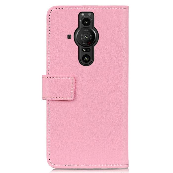 Bild 3,  Sony Xperia Pro-I Fodral Läder Ljus Rosa - Teknikhallen.se
