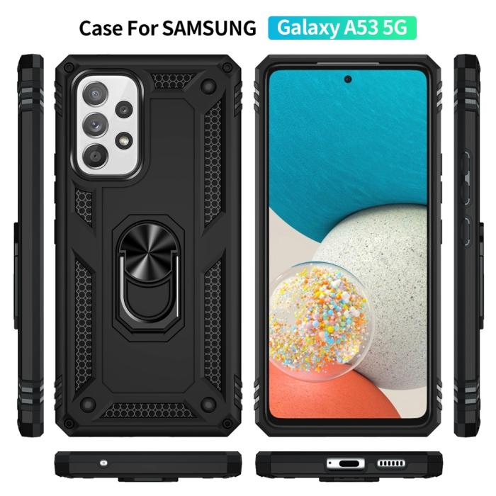 Bild 3,  Samsung Galaxy A53 5G Skal Armor Hybrid Ring Svart - Teknikhallen.se