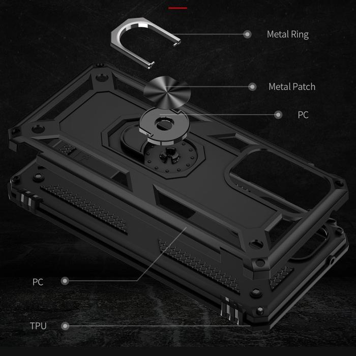 Bild 4,  Samsung Galaxy A53 5G Skal Armor Hybrid Ring Svart - Teknikhallen.se