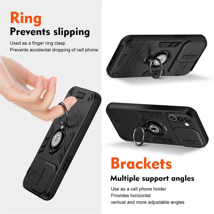 Bild 2,  Samsung Galaxy A27 5G Skal Camshield Kickstand Svart - Teknikhallen.se