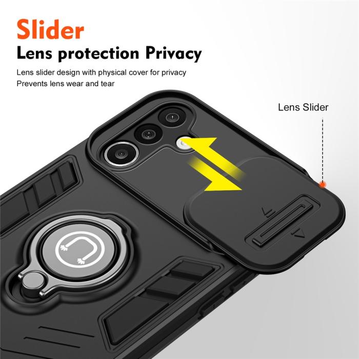 Bild 5,  Samsung Galaxy A27 5G Skal Camshield Kickstand Svart - Teknikhallen.se