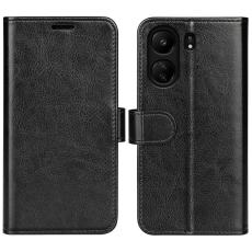  Xiaomi Redmi 13C 4G Fodral Crazy Horse L&auml;der Svart - Teknikhallen.se