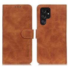 KHAZNEH KHAZNEH Samsung Galaxy S22 Ultra Fodral Retro L&auml;der Brun - Teknikhallen.se