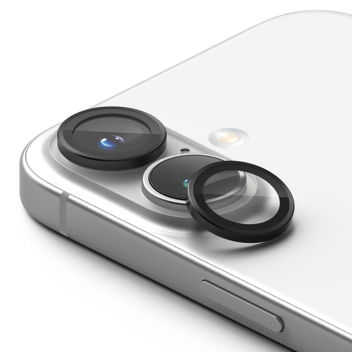 Bild 2, Ringke Ringke iPhone 16 / 16 Plus 2-PACK Linsskydd Svart - Teknikhallen.se