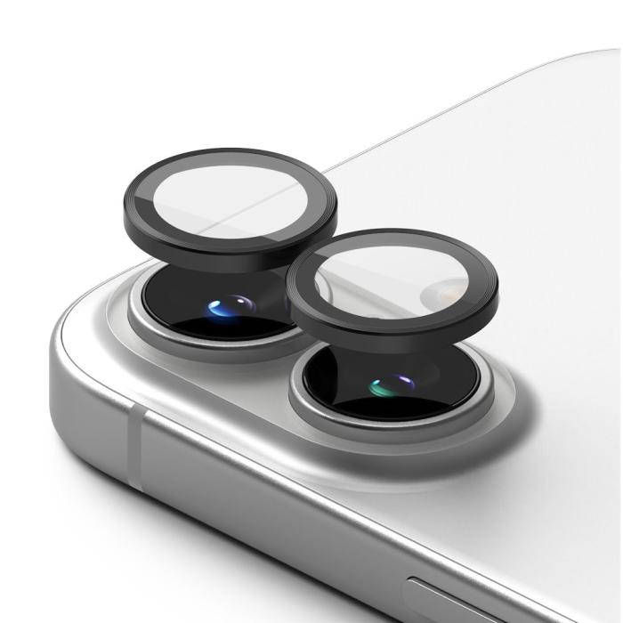 Bild 3, Ringke Ringke iPhone 16 / 16 Plus 2-PACK Linsskydd Svart - Teknikhallen.se