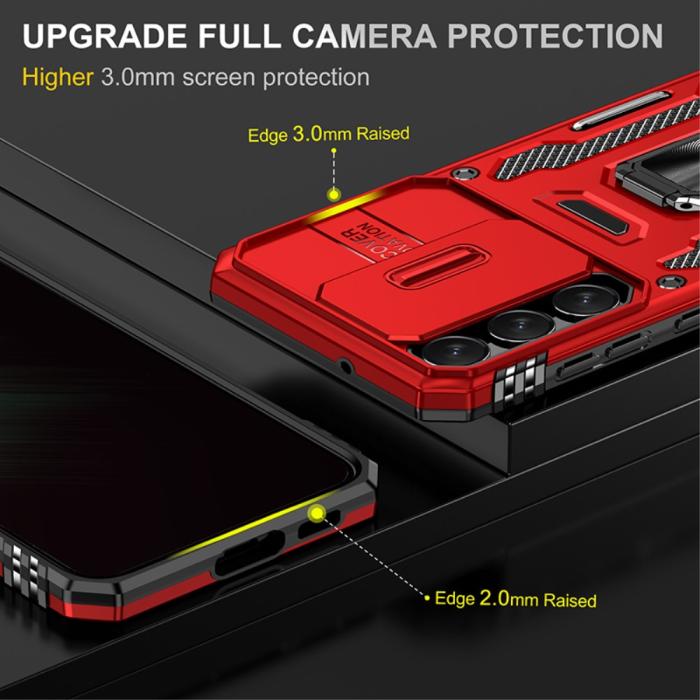 Bild 3,  Samsung Galaxy S23 Plus Skal Ring CamShield Röd - Teknikhallen.se